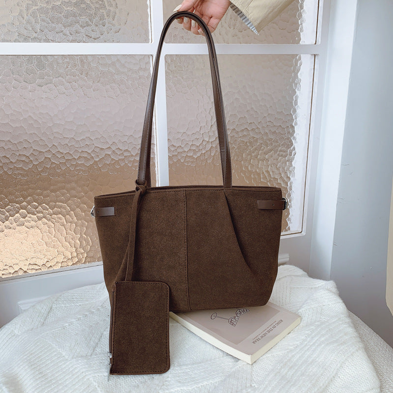 Women's Style Niche Large Capacity Totes Leather Leisure Commute Tote Bag