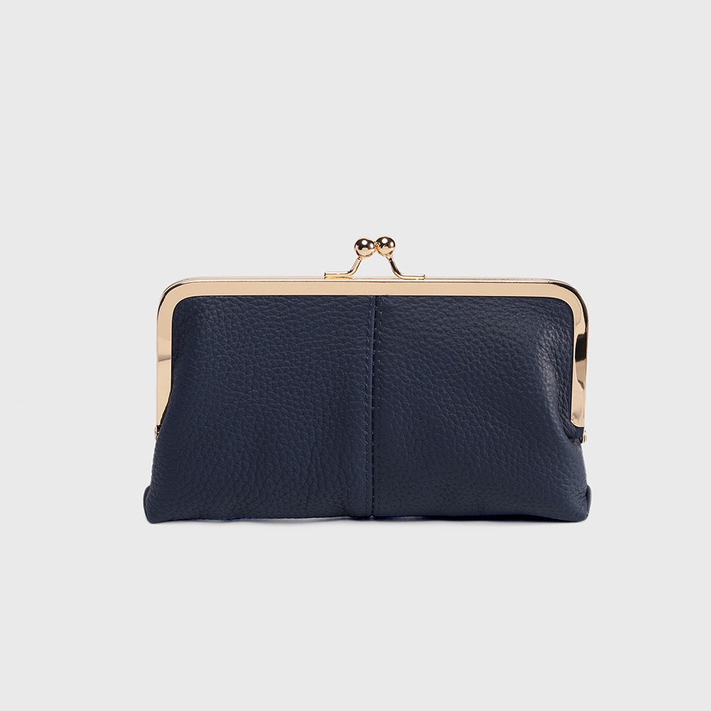 Women's Simple Fashion Retro Folding Clip Long Large Ladies Wallet