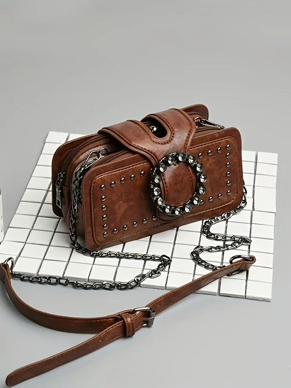 Classic Style Mini Chain Trendy Unique Women's Messenger Bag