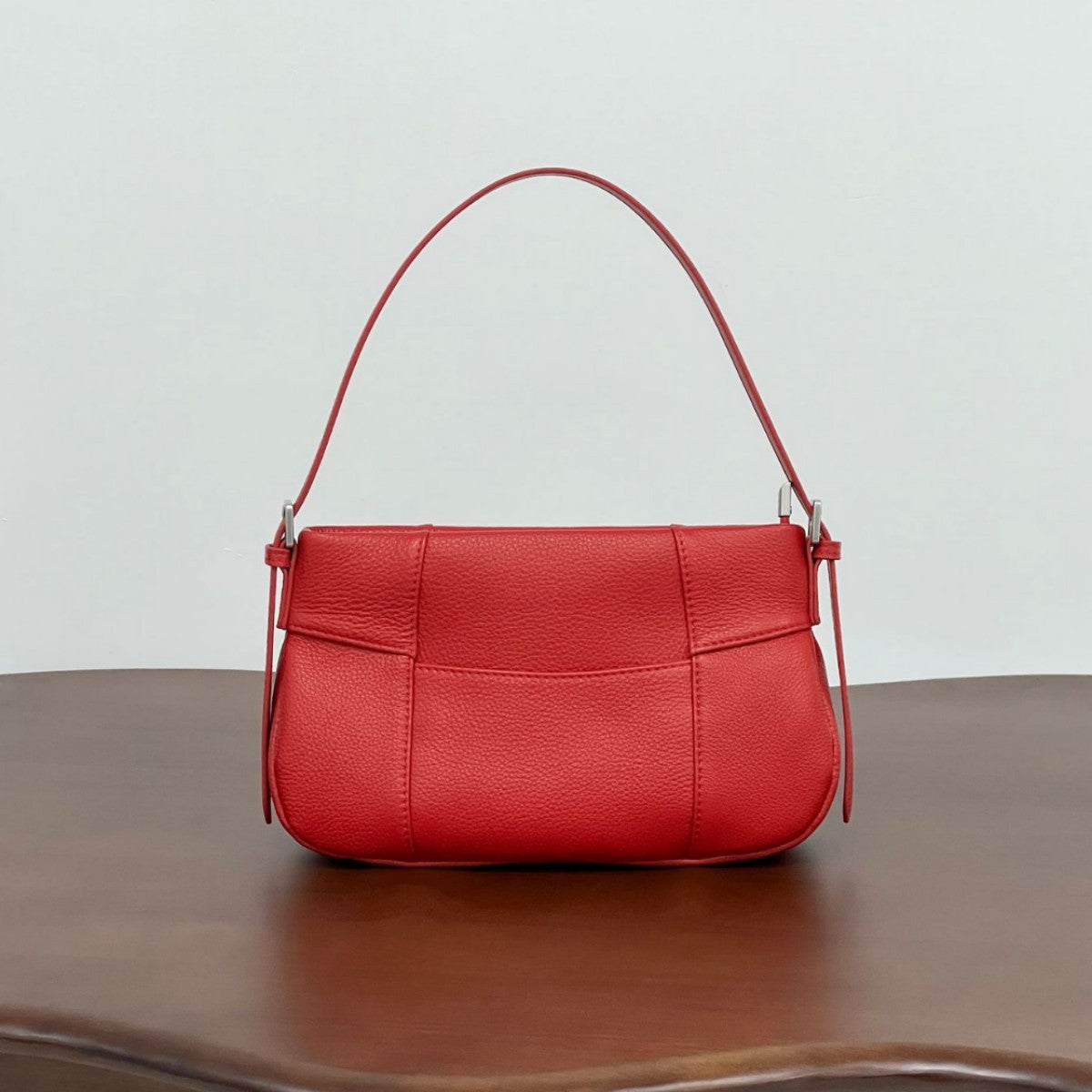 First Layer Cowhide Soft Underarm Fashion Small Square Bag