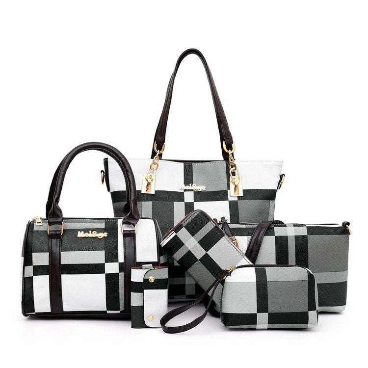 Women's Classic Korean Style Fashion Contrast Color Shoulder Bags