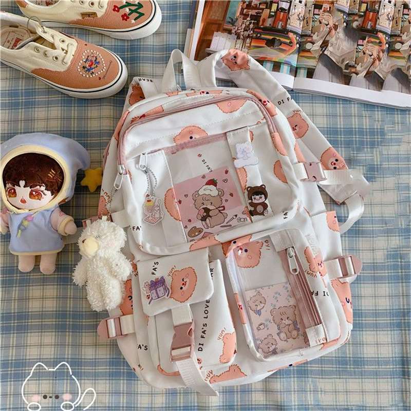 Pretty Cute Bear High Easy Matching Backpacks