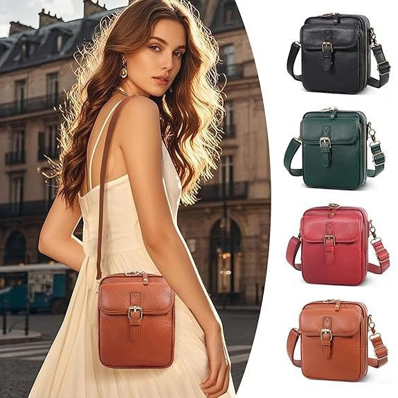 Beautiful Durable Leather Retro Clutch Mobile Women's Shoulder Bag