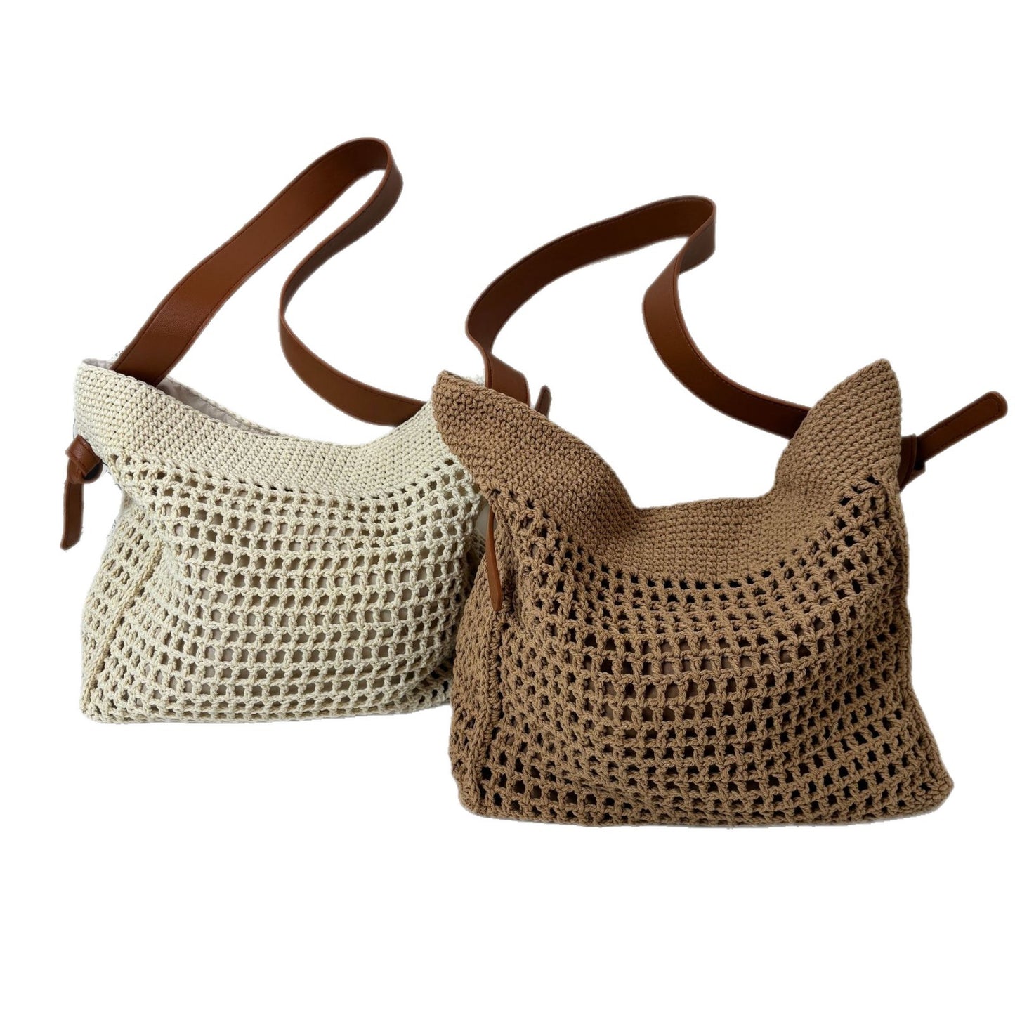Women's Artistic Lazy Sense Weaving Hollow Large Women's Shoulder Bag