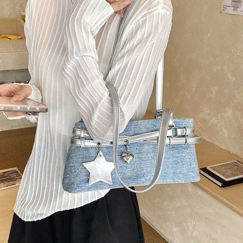 Women's Denim Simple Spring Underarm Commuter Niche Women's Shoulder Bag