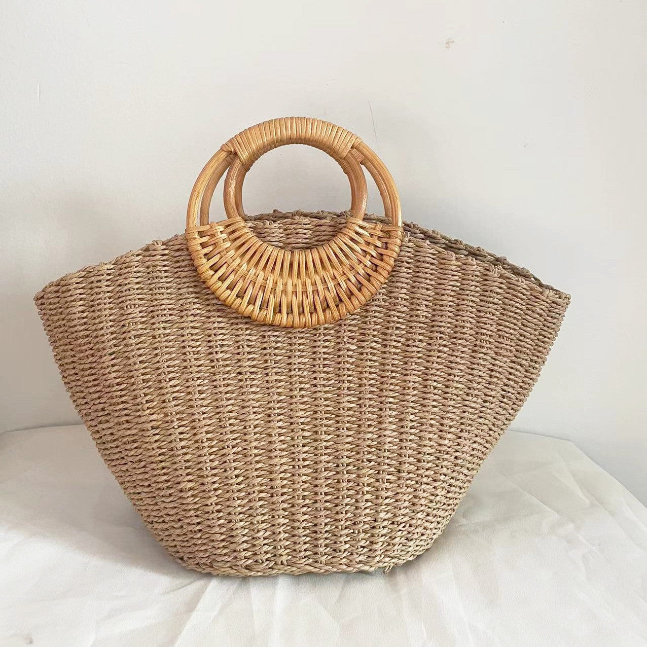 Women's Portable Simple Mori Style Woven Vacation Fashion Bags