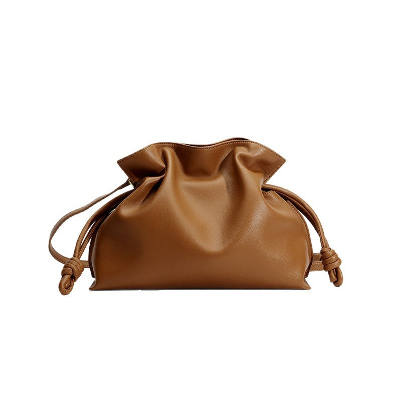 Women's Drawstring Lucky Design Advanced Simple Pleated Bags