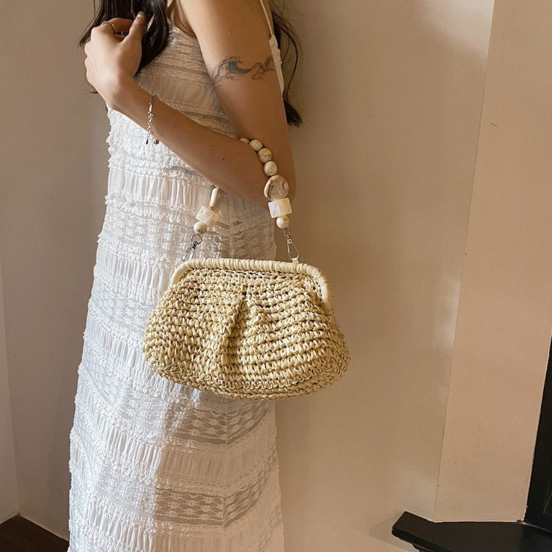 Women's Summer Woven Fashion Shell Vacation Beach Bags