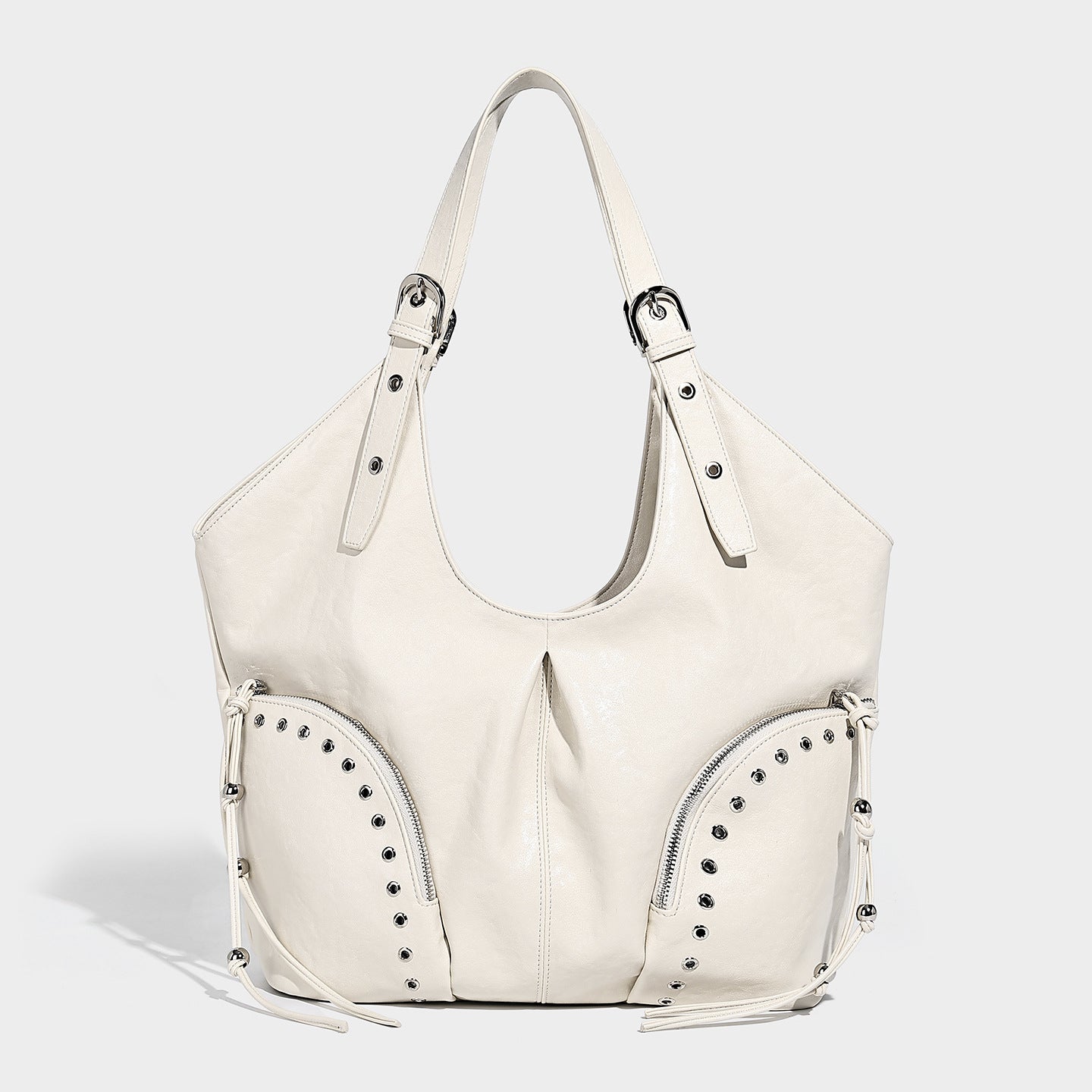 Retro Rivet Motorcycle Female Design Sweet Spicy Style One Bags