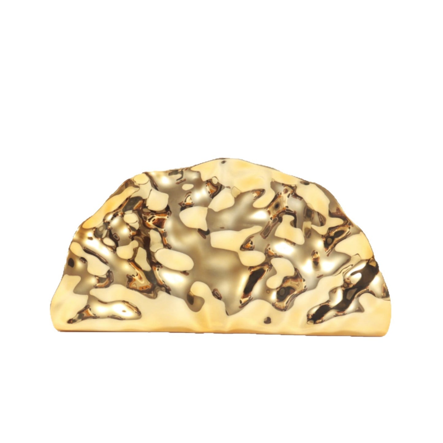 Irregular Glossy Acrylic Clutch Simple Design Dinner Bag