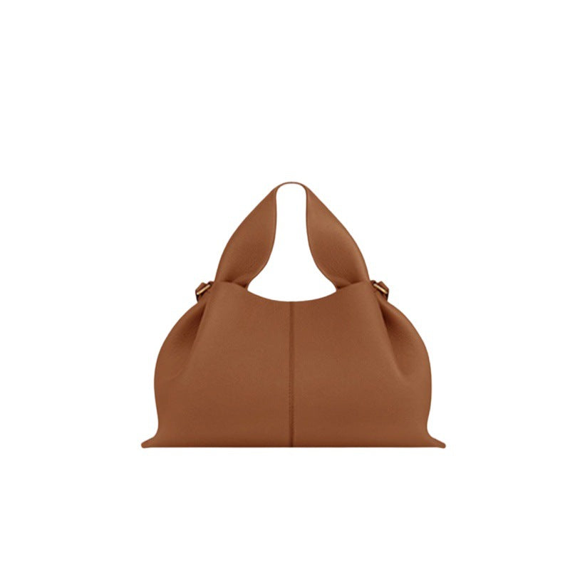 French Style Cloud Lychee Pattern Cowhide Bags