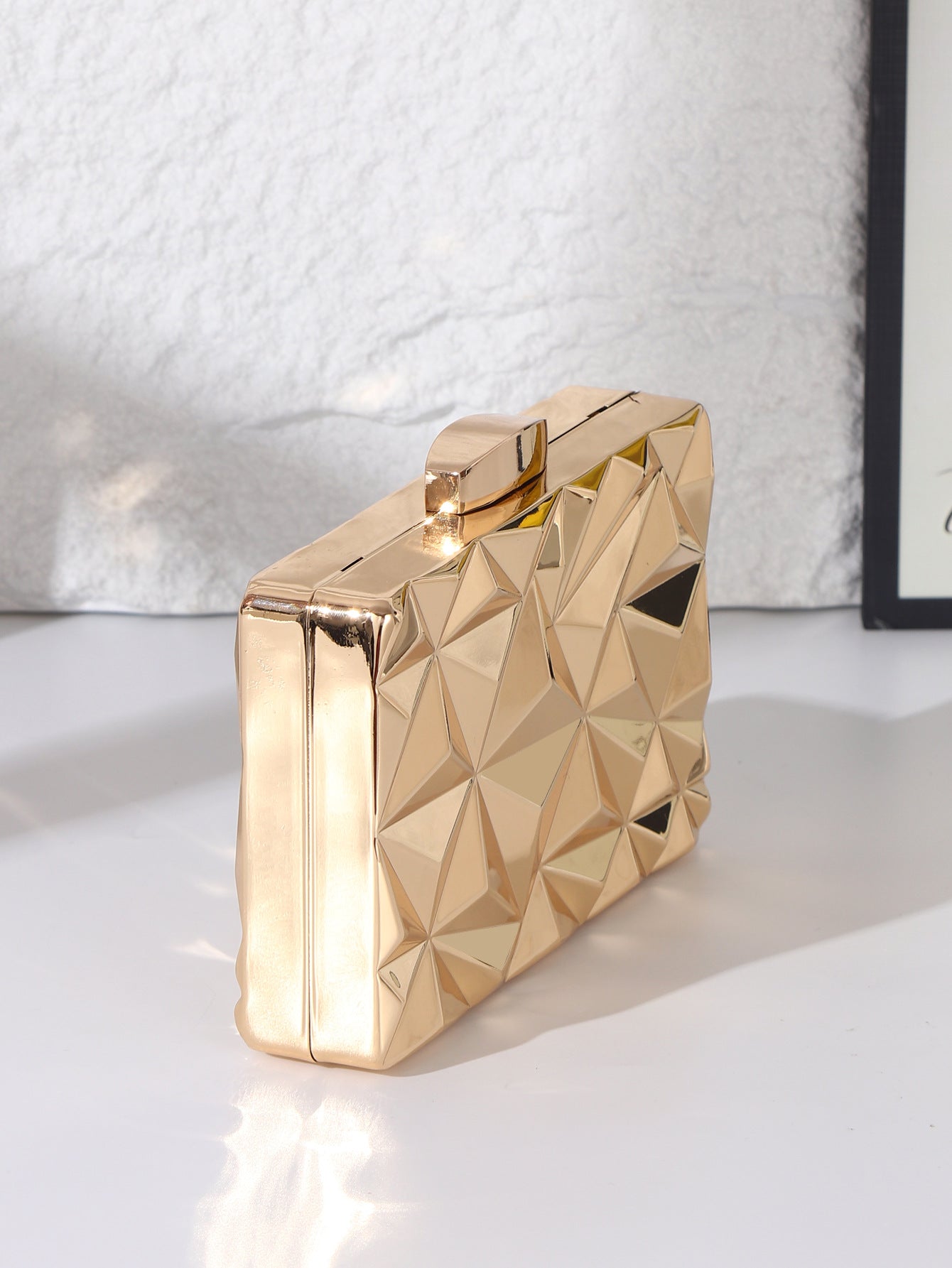 Trendy Fashion Clutch Metal Diamond Cheongsam Dress Dinner Bag