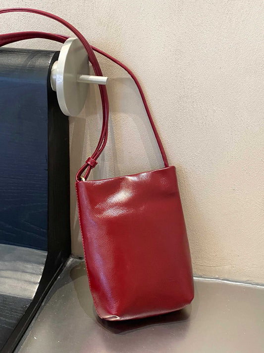 Women's First Layer Cowhide Genuine Leather Retro Fashion Phone Bags