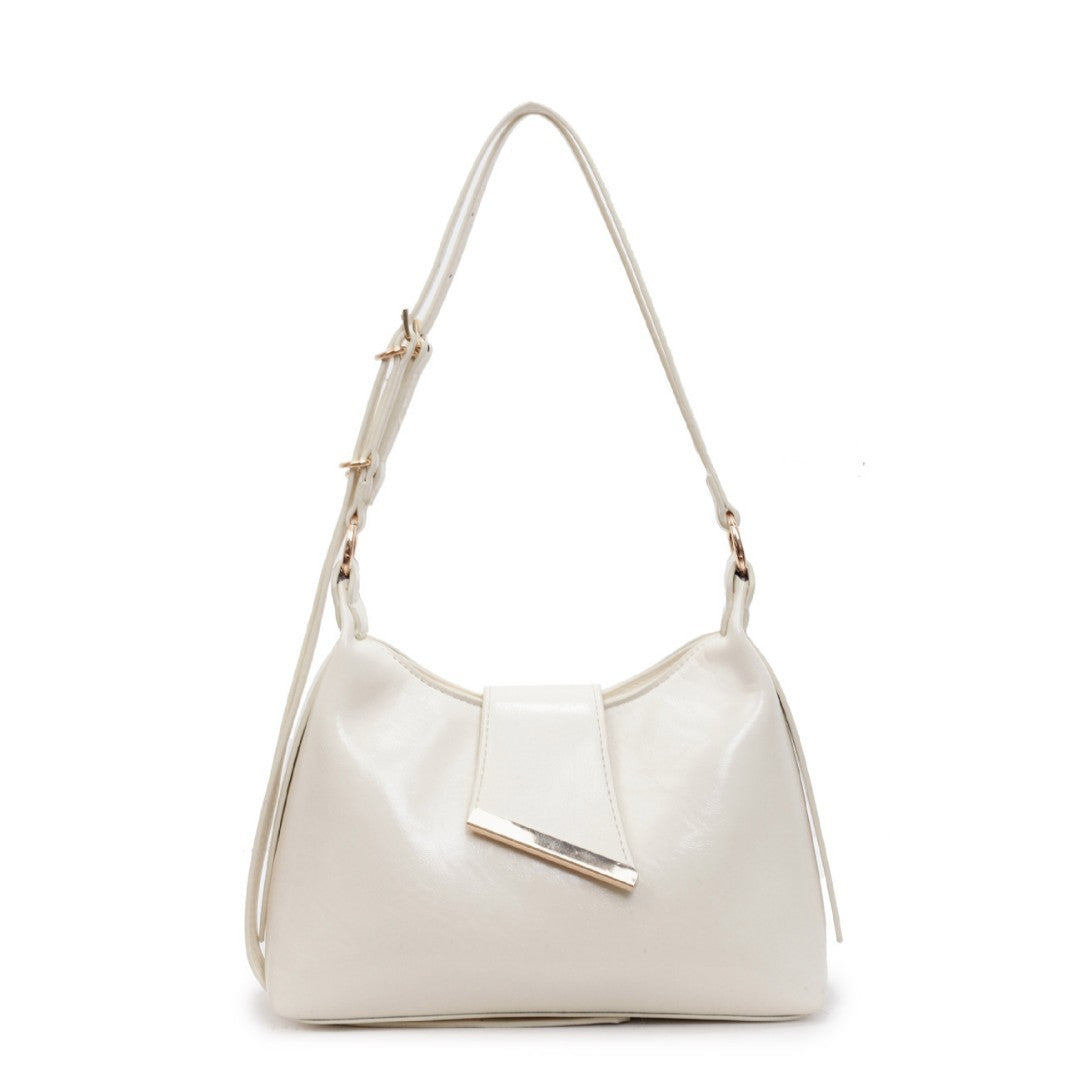 Women's Spring Flow Solid Color Underarm Simple Western Style Women's Shoulder Bag