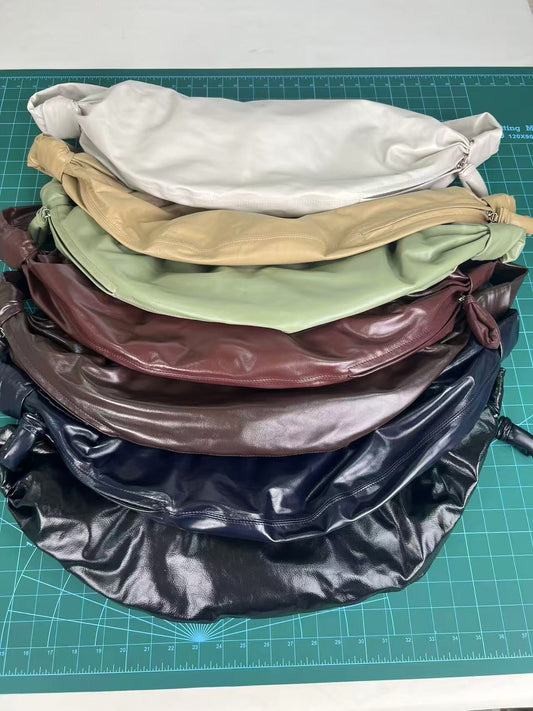 Ceiling Paper Cowhide Croissant Texture Feeling First Layer Genuine Women's Messenger Bag