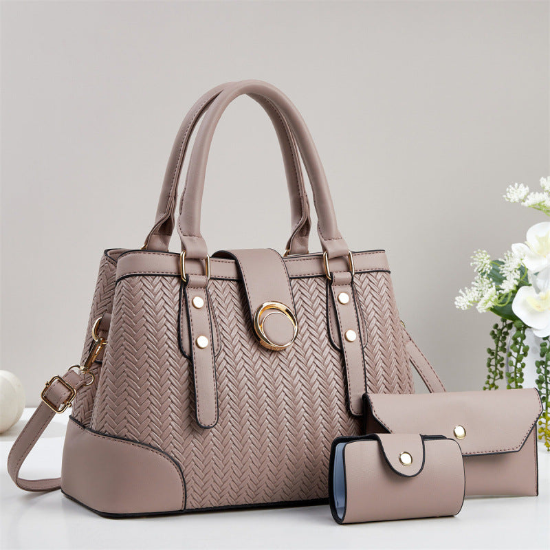 Women's Trendy Three-piece Large Capacity Fashionable Handbags