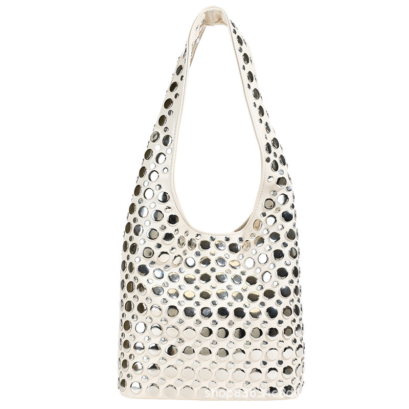 Vintage Punk Style Dot Rivet Underarm Large Bags