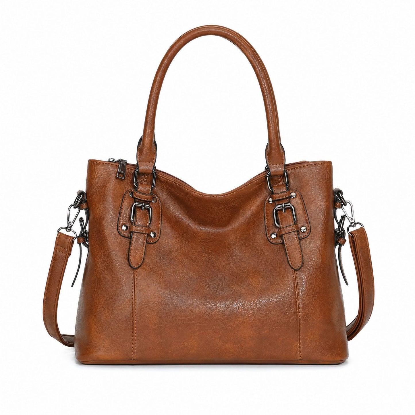 Women's Fashion Retro Simple Large Capacity Textured Bags