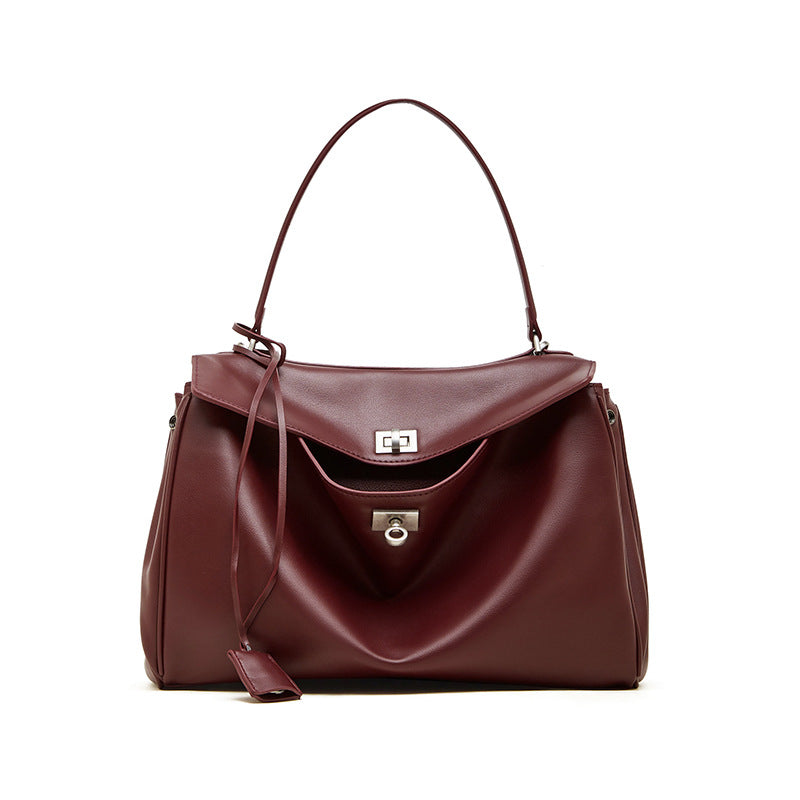 Callie Large Capacity Smooth Calfskin Portable Commuter Women's Messenger Bag