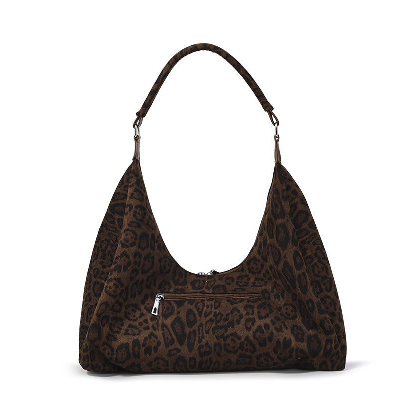 Women's Frosted Suede Large Capacity Commuter Korean Style Idle Fashion Women's Shoulder Bag