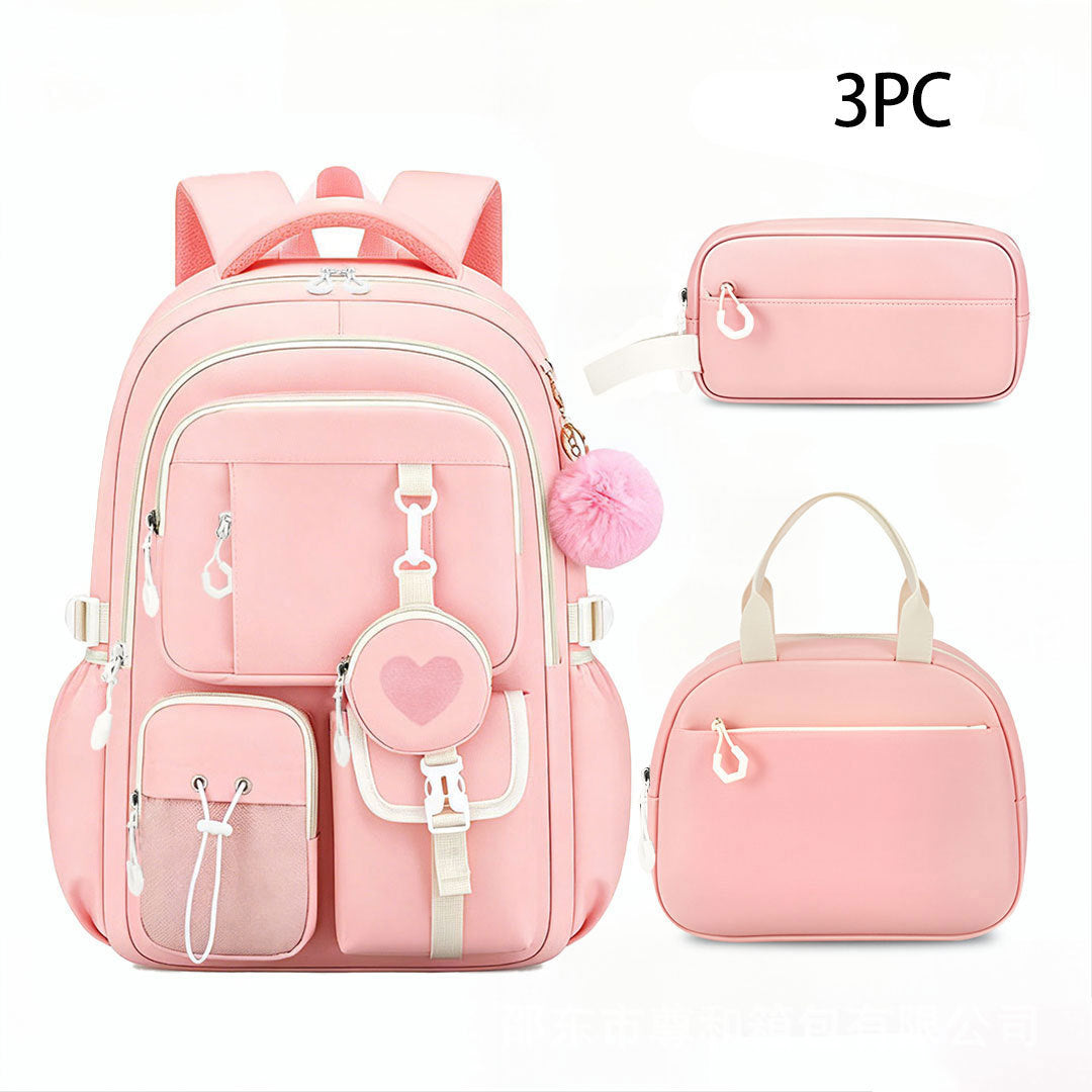 Burden Alleviation Large Capacity Love Three-piece Backpacks