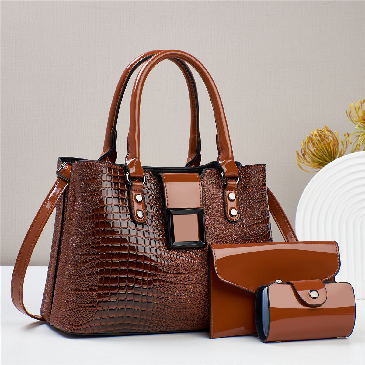 Women's British Marley Three-piece Portable Mother Fashionable Women's Handbag