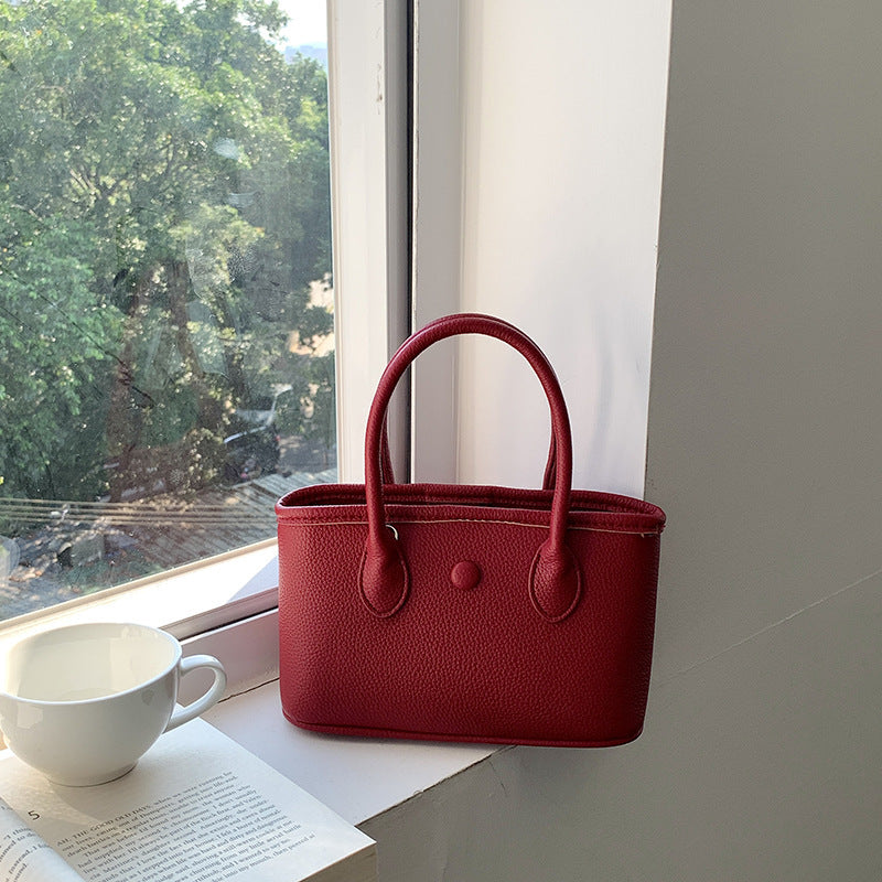 High Sense Niche Korean Style Fashion Simple Solid Women's Messenger Bag