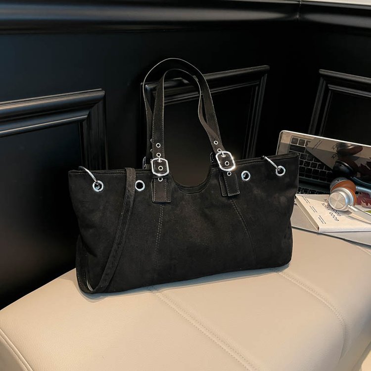 Women's Niche Retro Deerskin Veet Fashion Frosted Women's Shoulder Bag