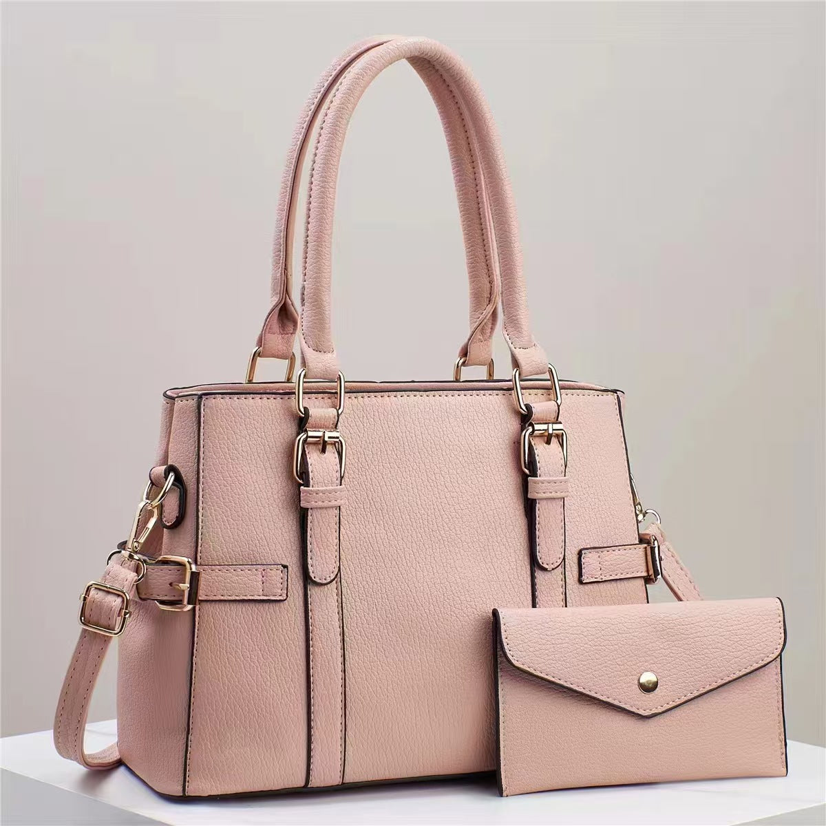 Women's Lychee Pattern Large Capacity Combination Commuter Women's Handbag
