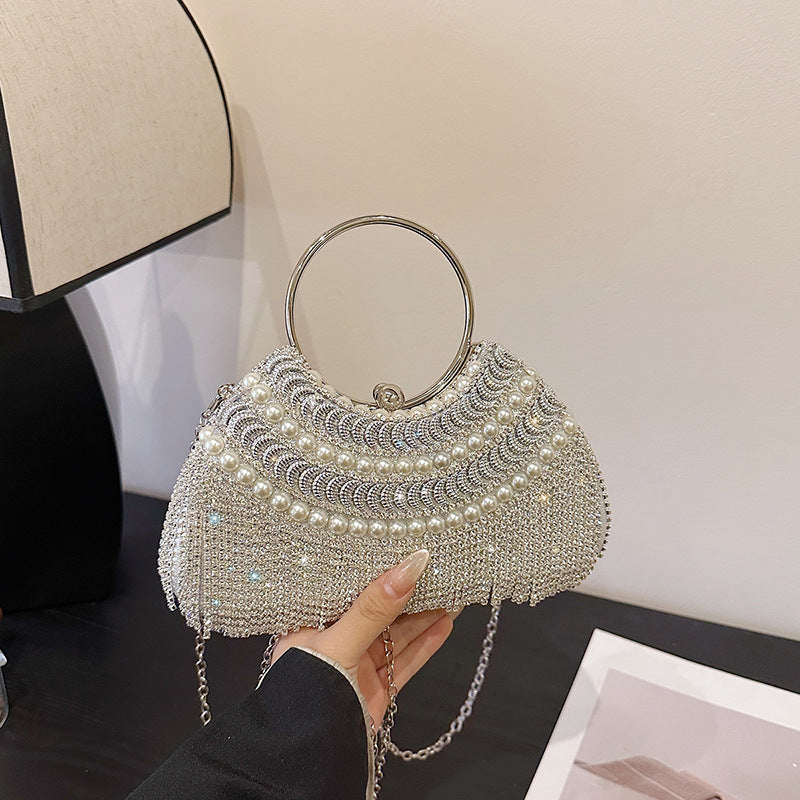 Women's Tassel Fashion Diamond Classic Style Chain Evening Bags