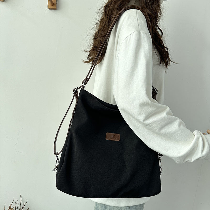 Glamorous Female College Canvas Popular Texture Women's Shoulder Bag