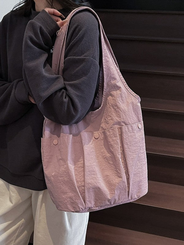 Women's Solid Color Underarm Large Capacity Totes Korean Women's Shoulder Bag