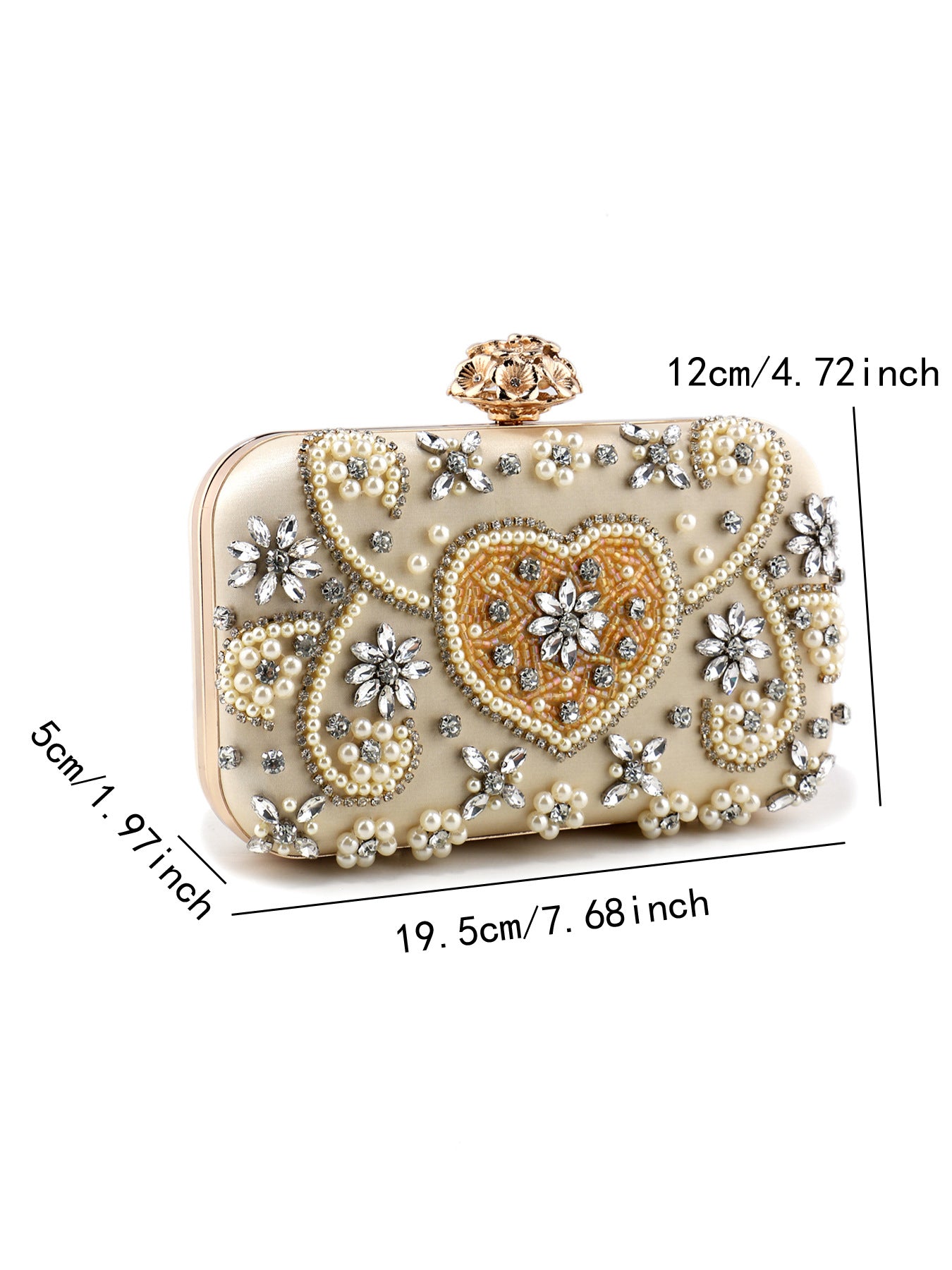 Women's Light Luxury Handmade Pearl Embroidery Fashion Elegant Dinner Bag