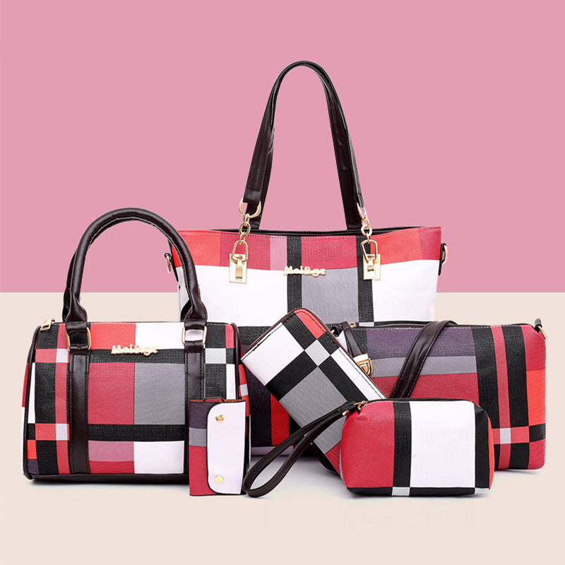 Women's Classic Korean Style Fashion Contrast Color Shoulder Bags