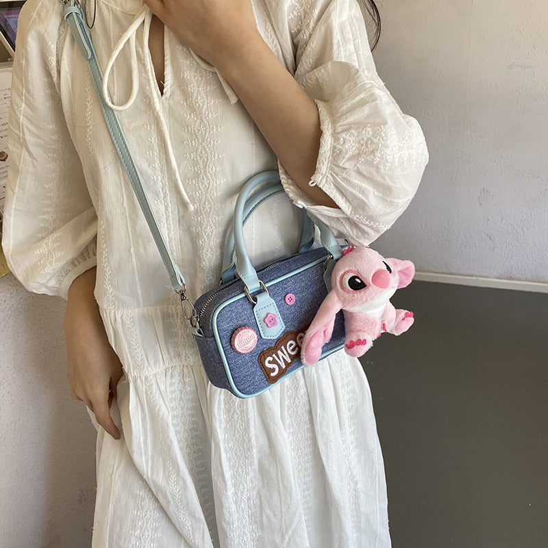 Cartoon Doll Boston Large Capacity Fashion Commuter Niche Cute Handbags