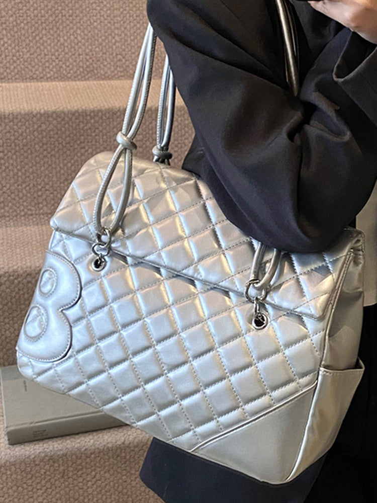 Simple Rhombus Fashion Personality Beautiful Large Bags