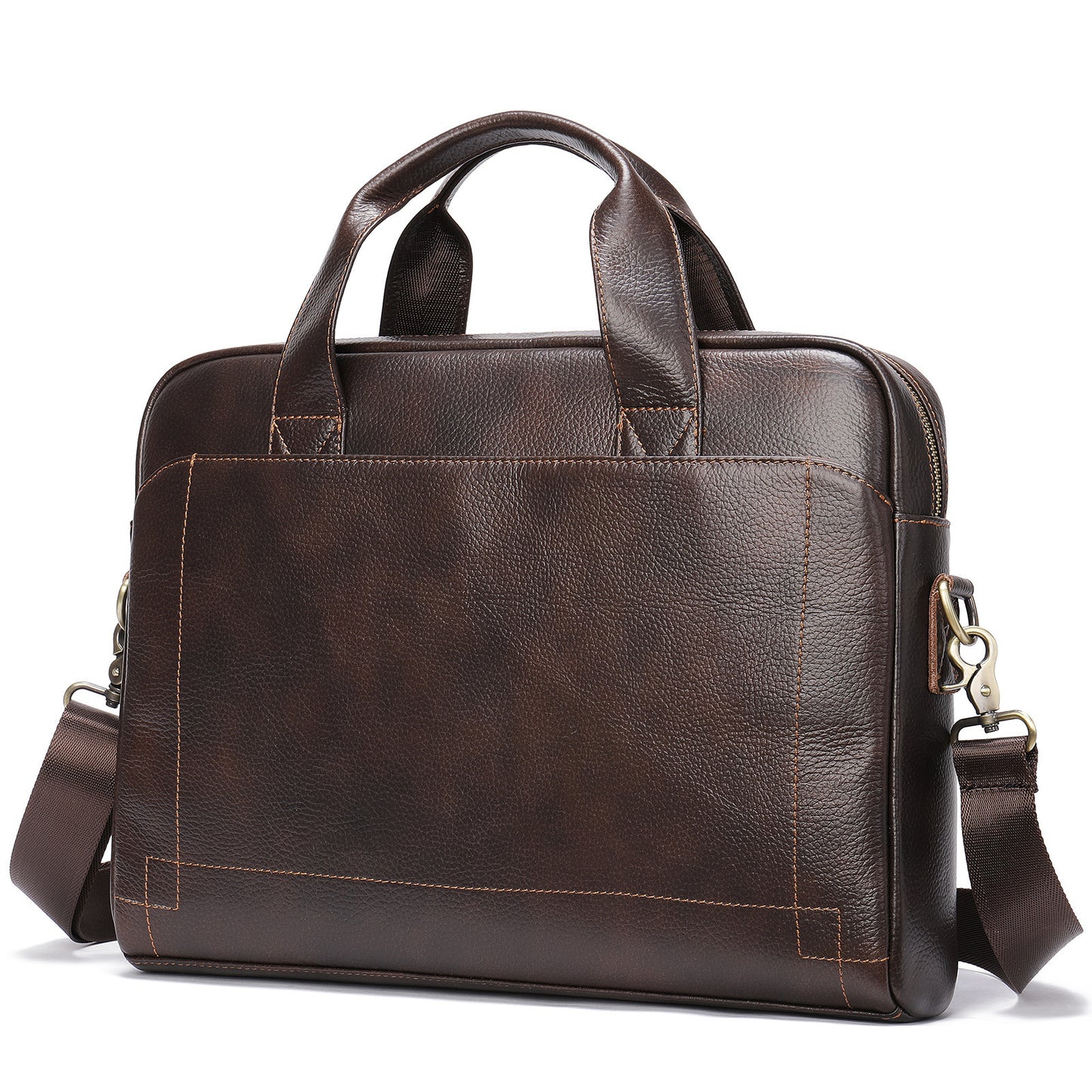 Men's Business Leather High-grade First Layer Cowhide Portable Commuter Men's Briefcase