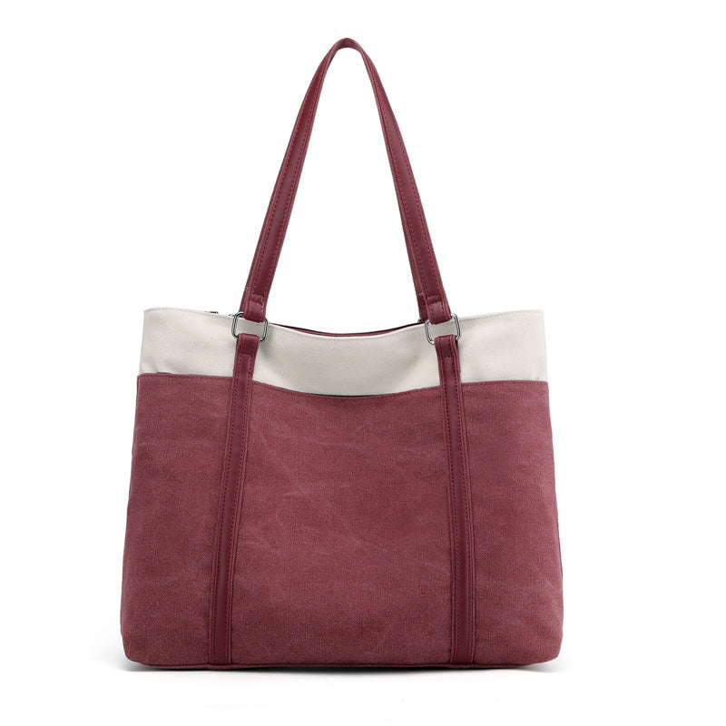 Women's Korean Style Stylish Artistic Simple Leisure Large Handbags