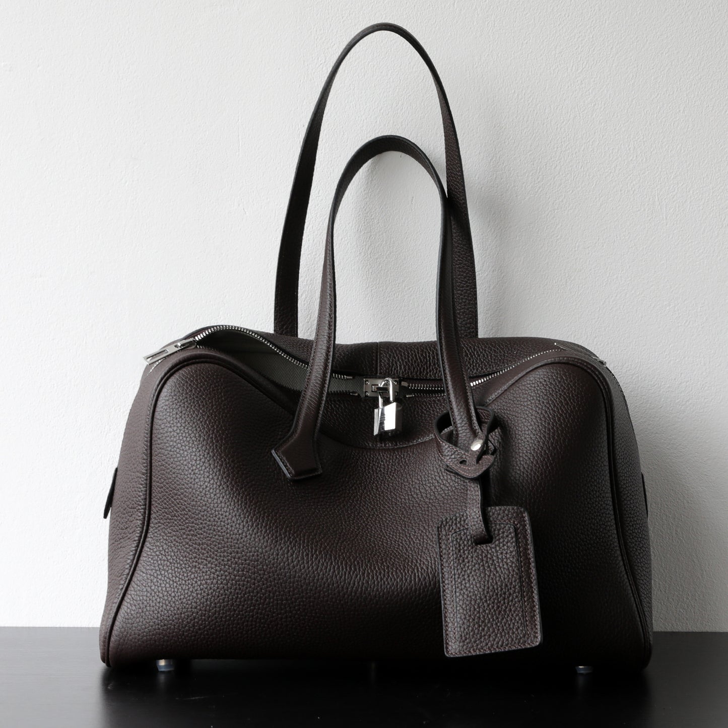 Women's Luxury First Layer Cowhide Boston Genuine Simple Bowling Underarm Bags