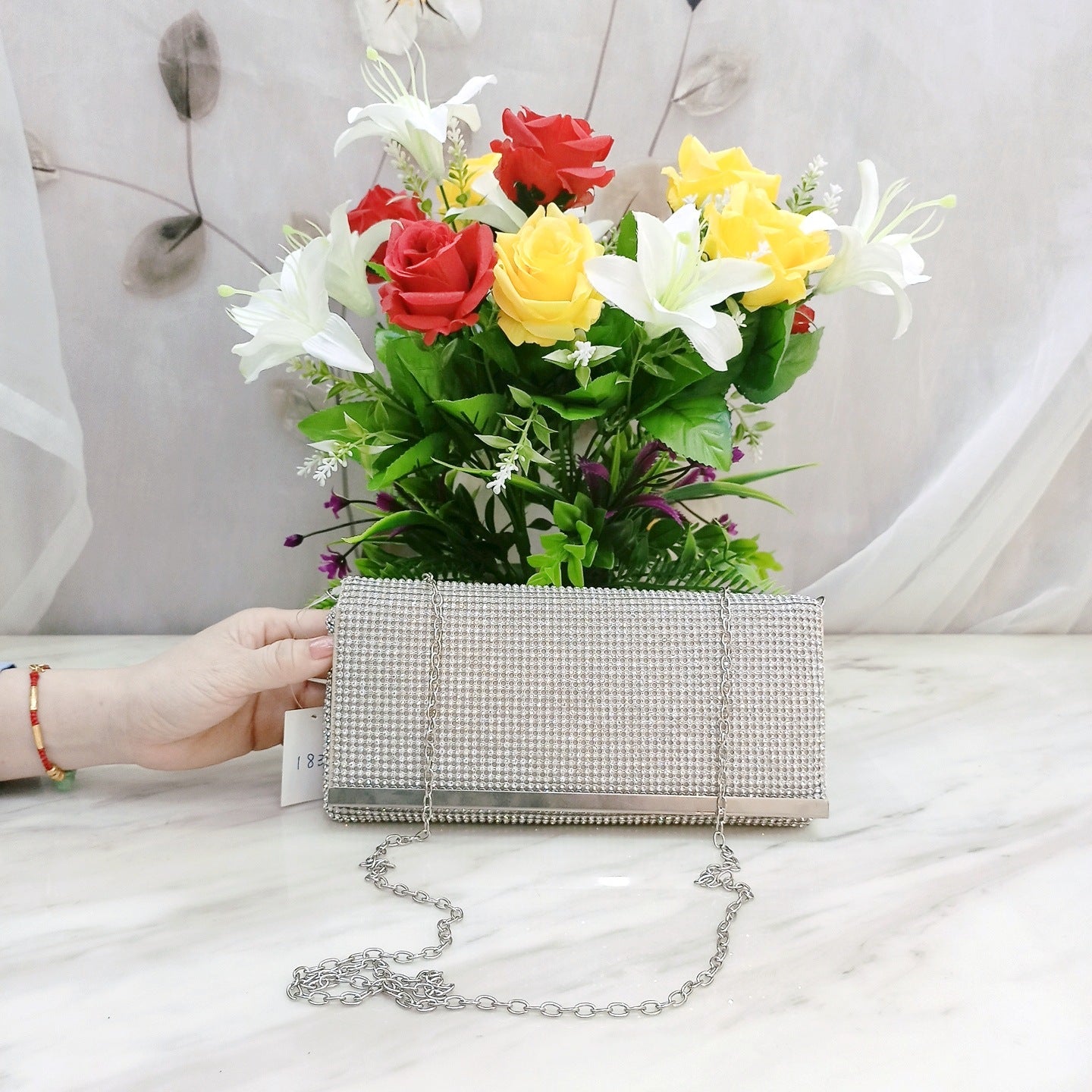 Women's Diamond Shiny Banquet Handmade For Handbags
