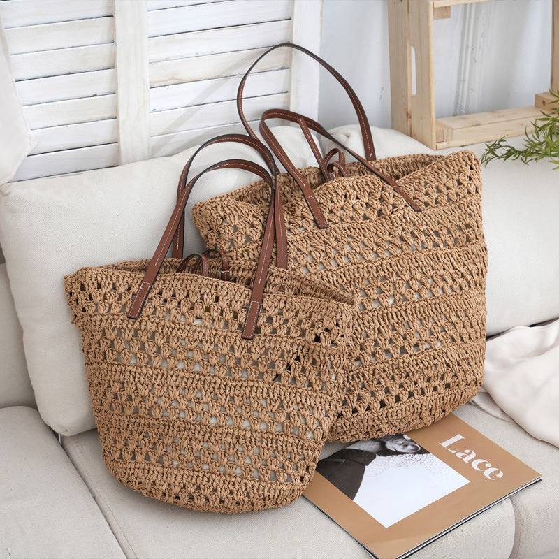 Large Capacity Shopping Trip Straw Fashion Tote Bag