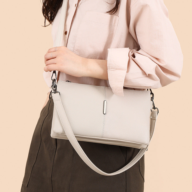Women's Genuine Underarm First Layer Cowhide Commuter Bags