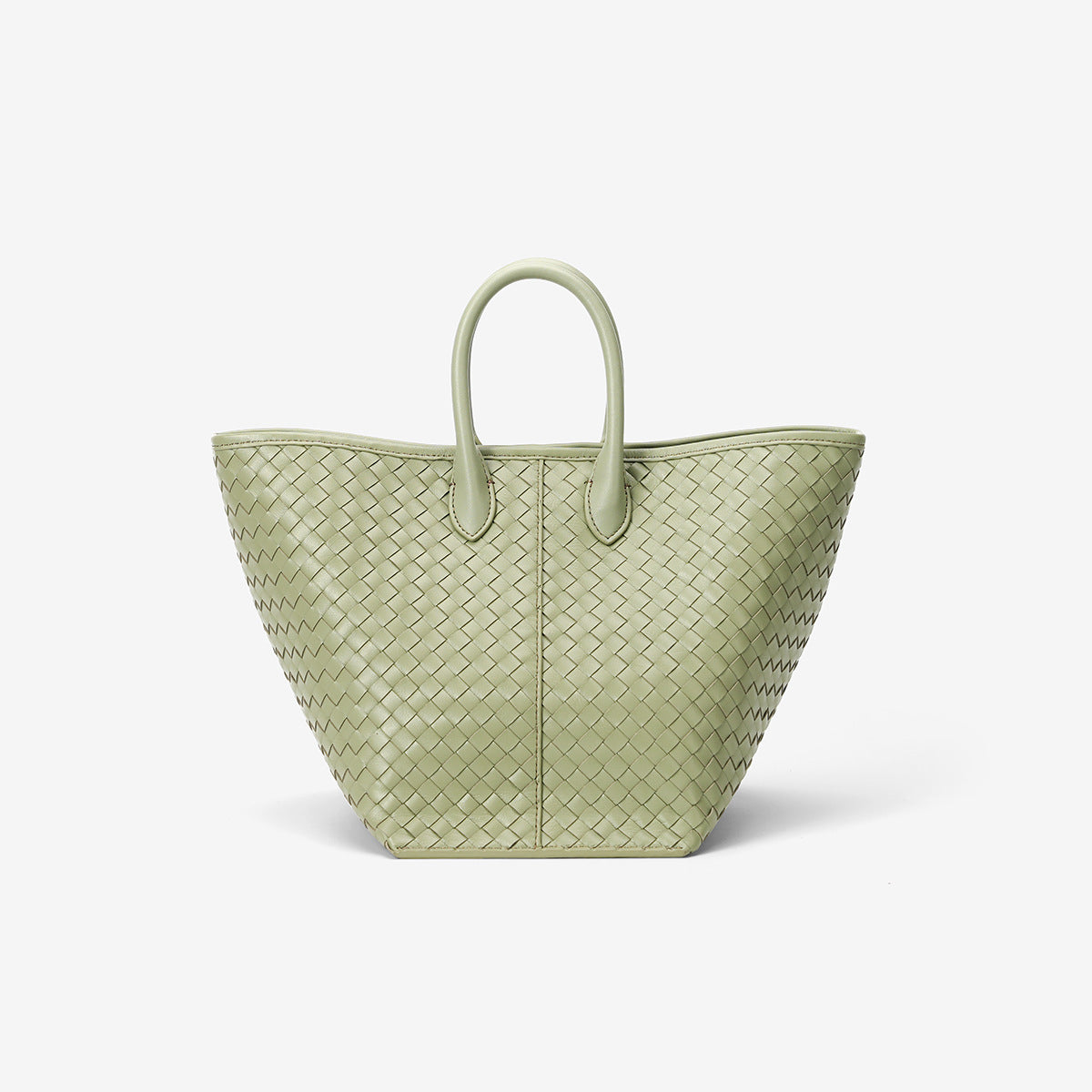 Women's Genuine Simple Fashion Woven Large Capacity Portable Women's Leather Bag