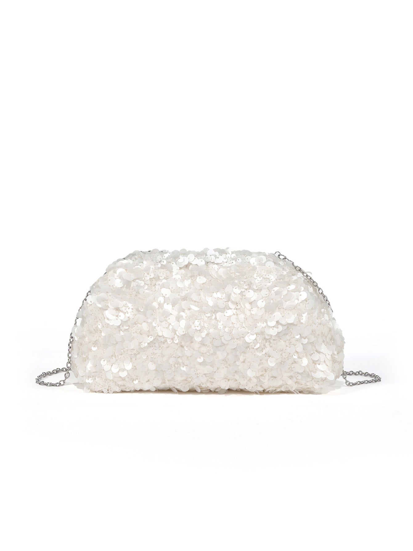 Color Matte Sequins Glitter Clip Cloud Temperament Dinner Bag