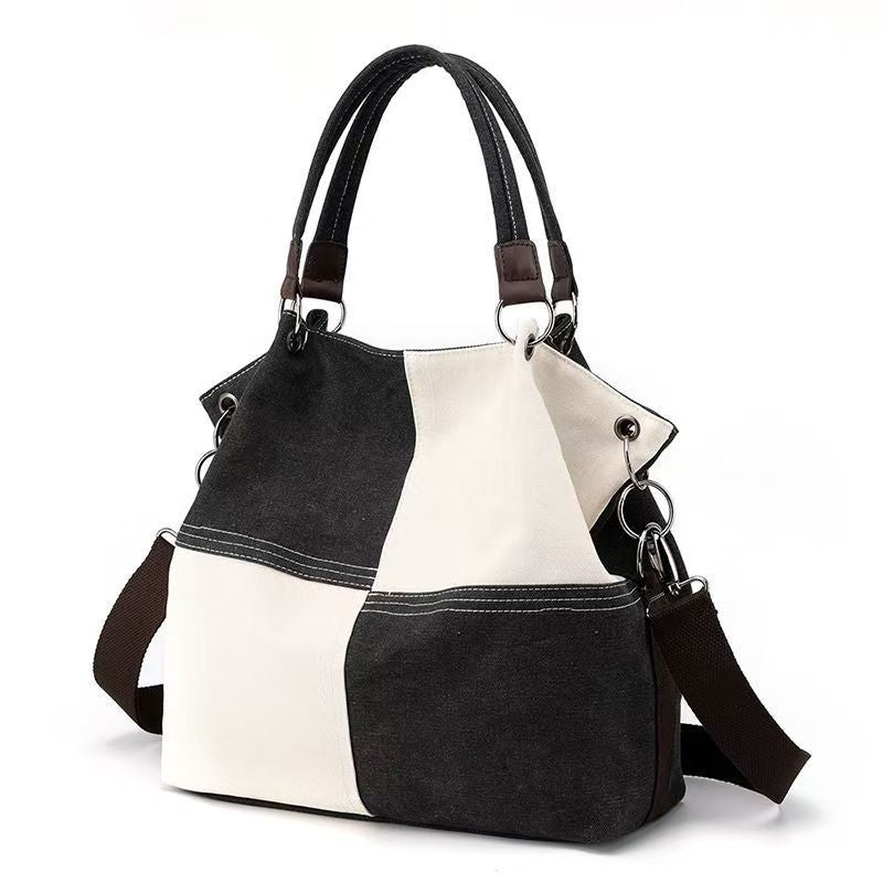 Women's Stitching Contrast Color Large Capacity Fashion Women's Messenger Bag