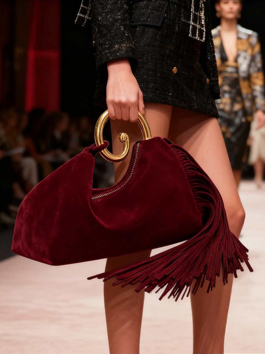 Women's Retro Tassel Advanced Texture Fashionable Elegant Dinner Bag