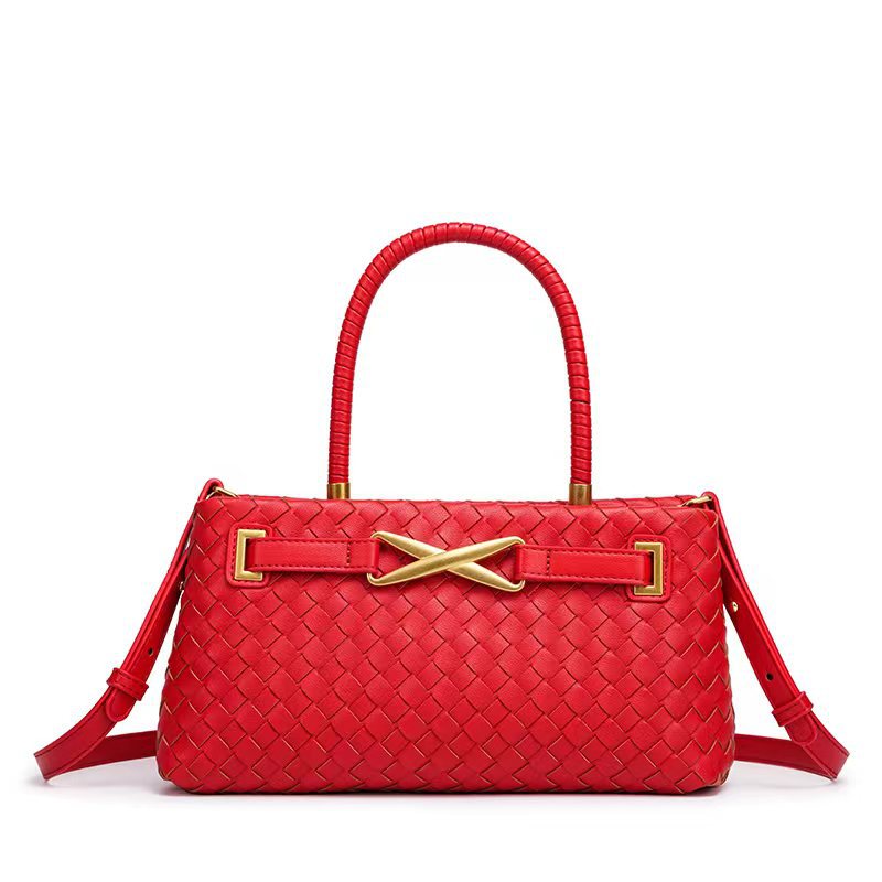 Women's Woven Retro Commuter Trendy Fashion Horizontal Women's Shoulder Bag