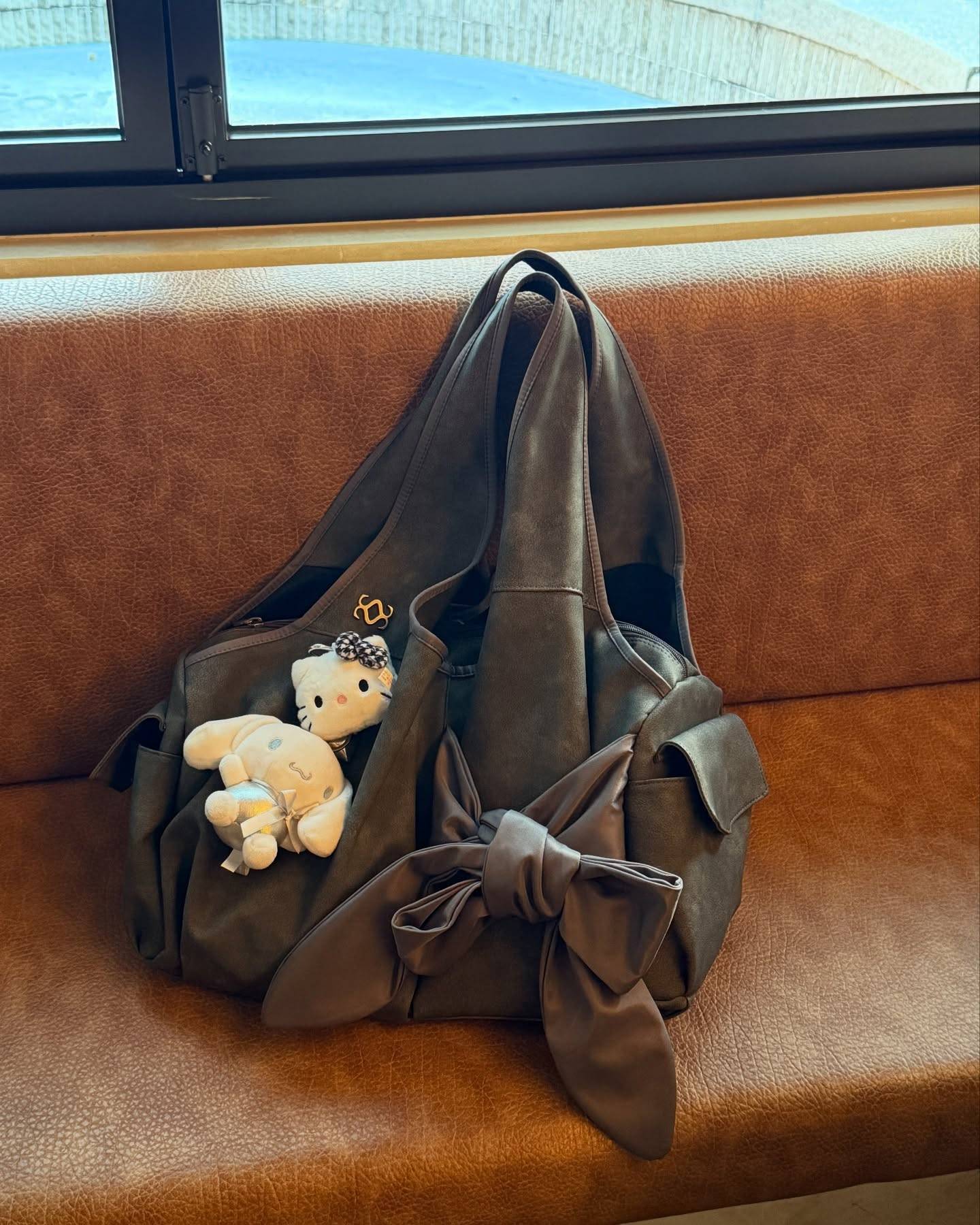 Niche Bow Portable Large Capacity Fashion Tote Bag