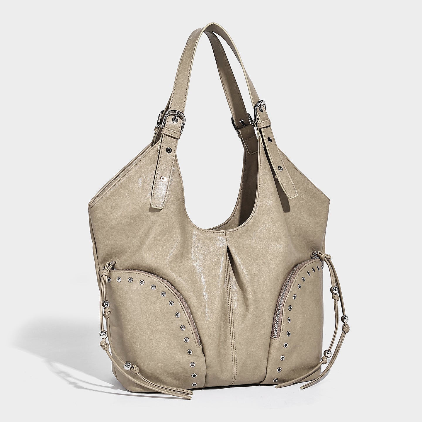 Retro Rivet Motorcycle Female Design Sweet Spicy Style One Bags