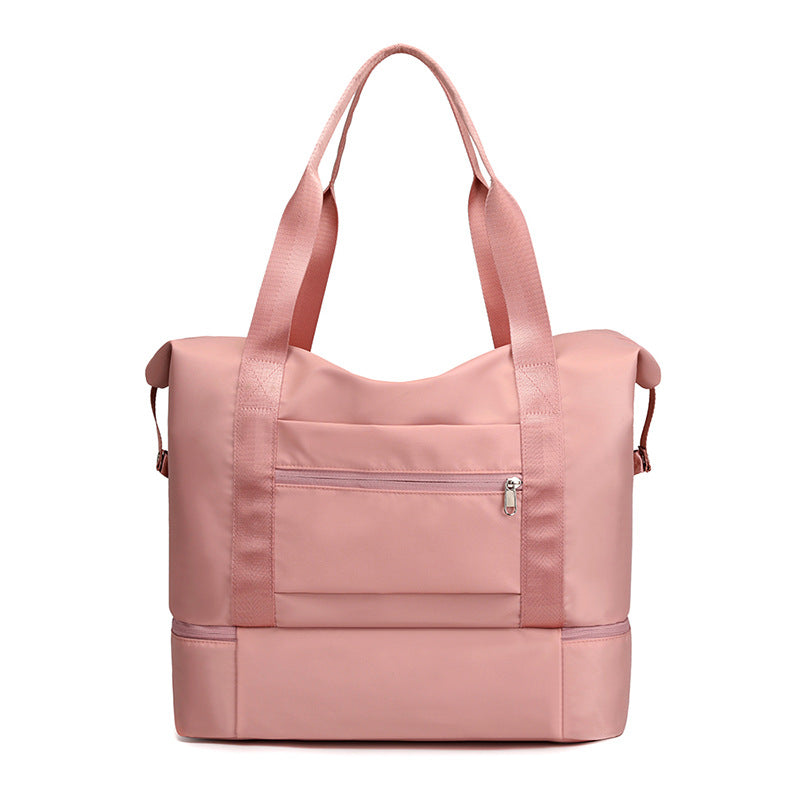 Women's Large Capacity Dry Wet Separation Fashion Waterproof Nylon Women's Shoulder Bag